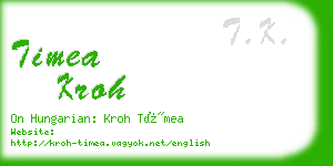 timea kroh business card